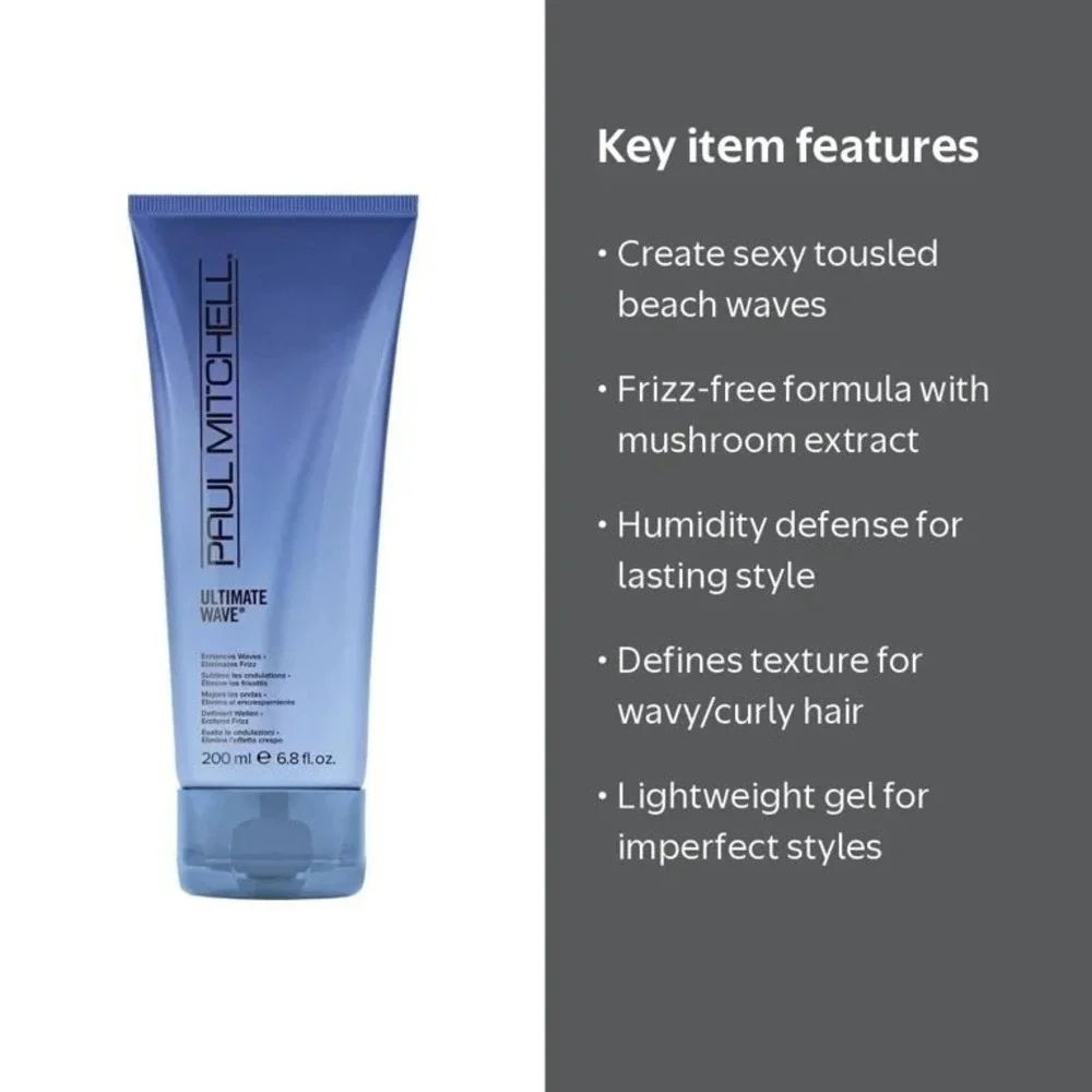 Paul Mitchell Ultimate Wave Enhances Waves, Eliminates Frizz, Curly Hair 6.8 oz